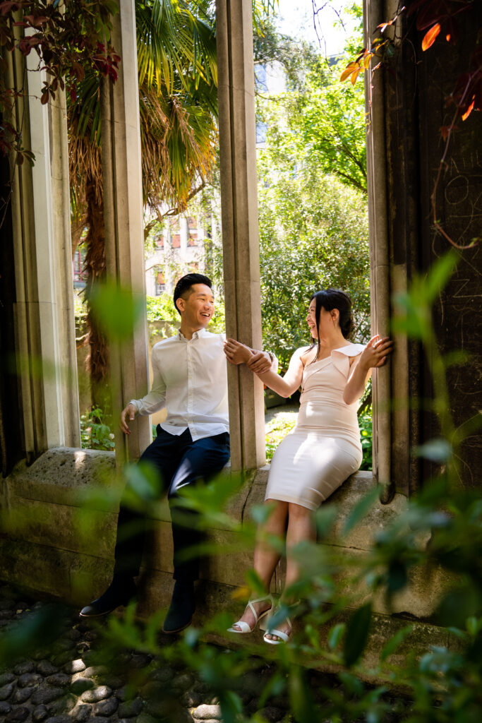 Fun and creative engagement photos captured in the heart of London