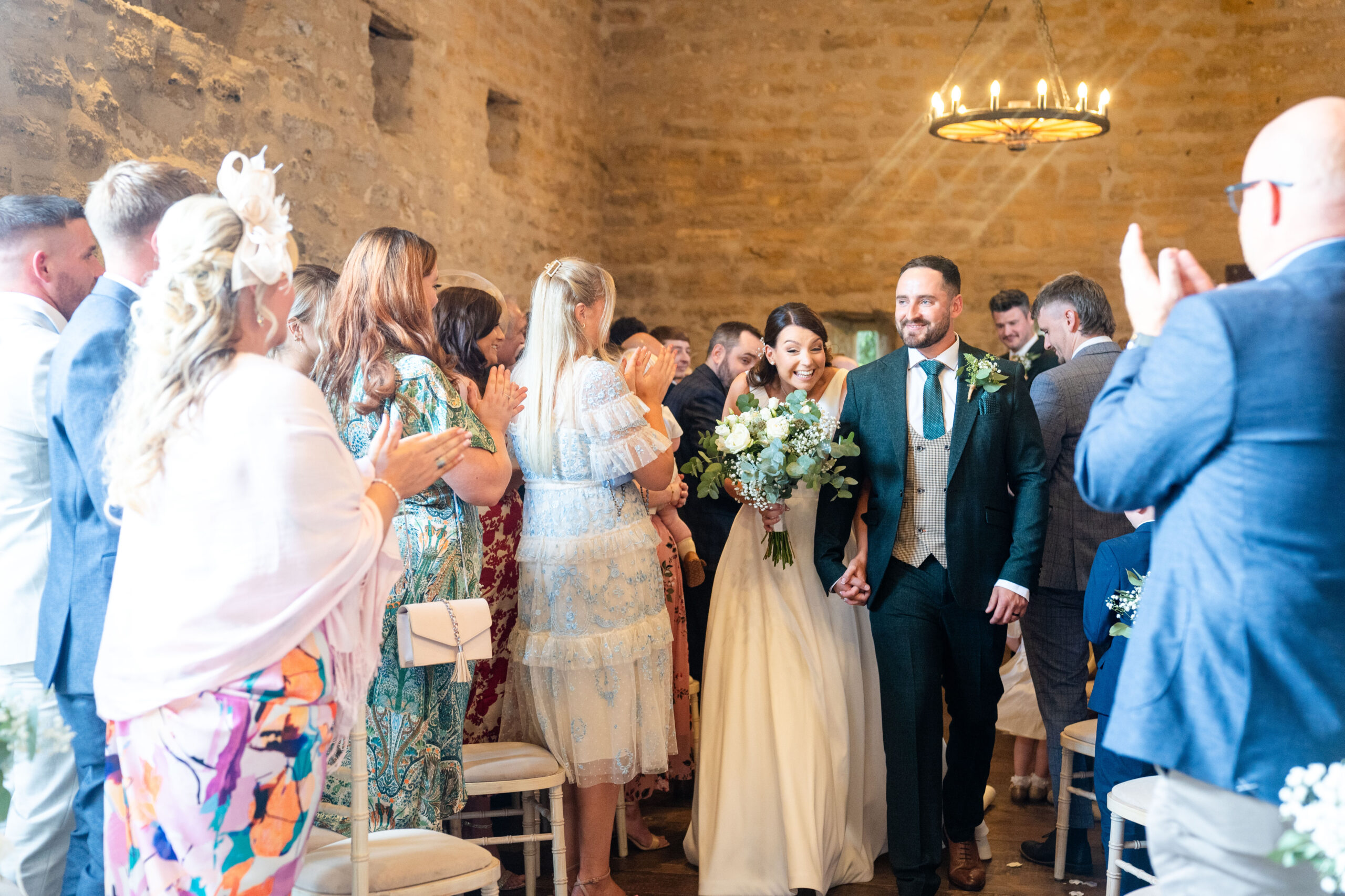 Tithe barn wedding ceremony in South Yorkshire 