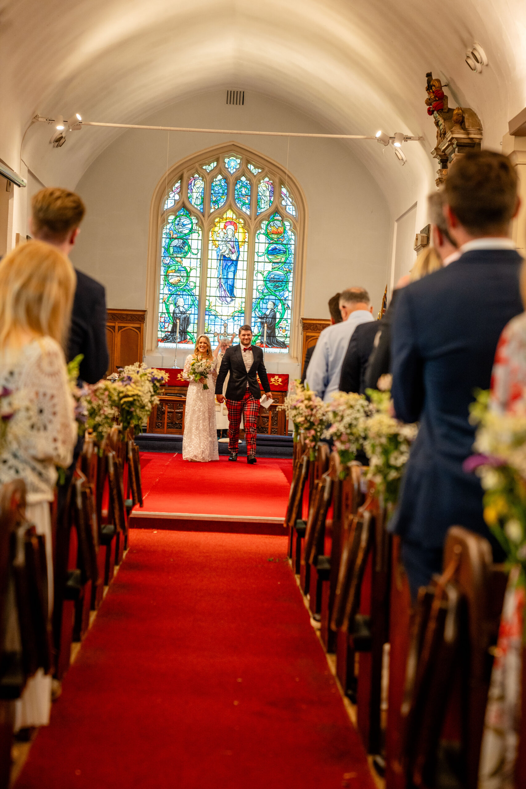 walking down the isle captured by Richmond wedding photographer 