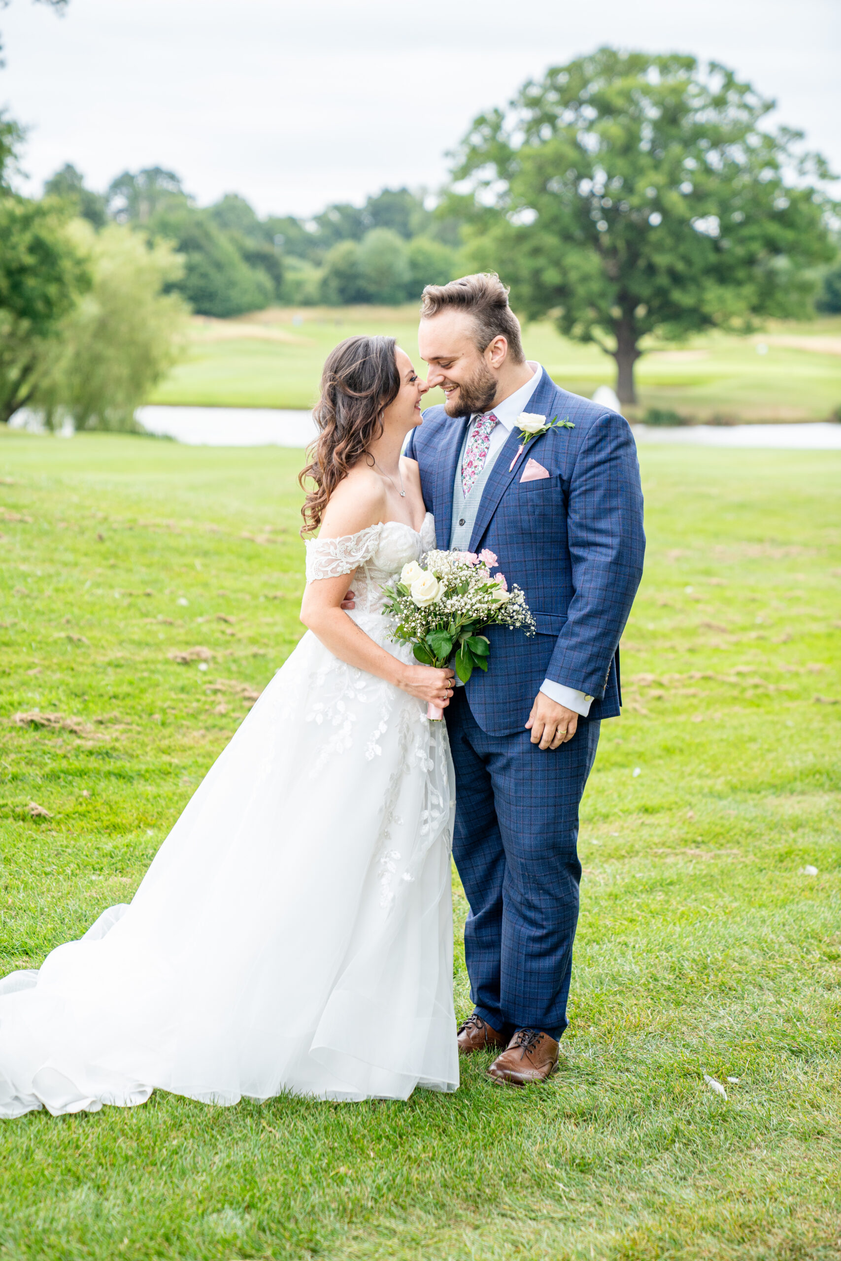 Couple portraits in the grounds Hertfordshire venue