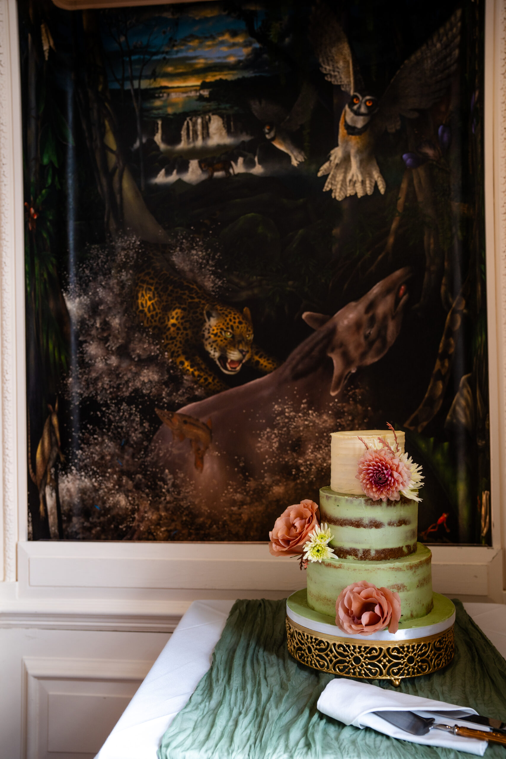 Cake taken by Port Lympne wedding photographer