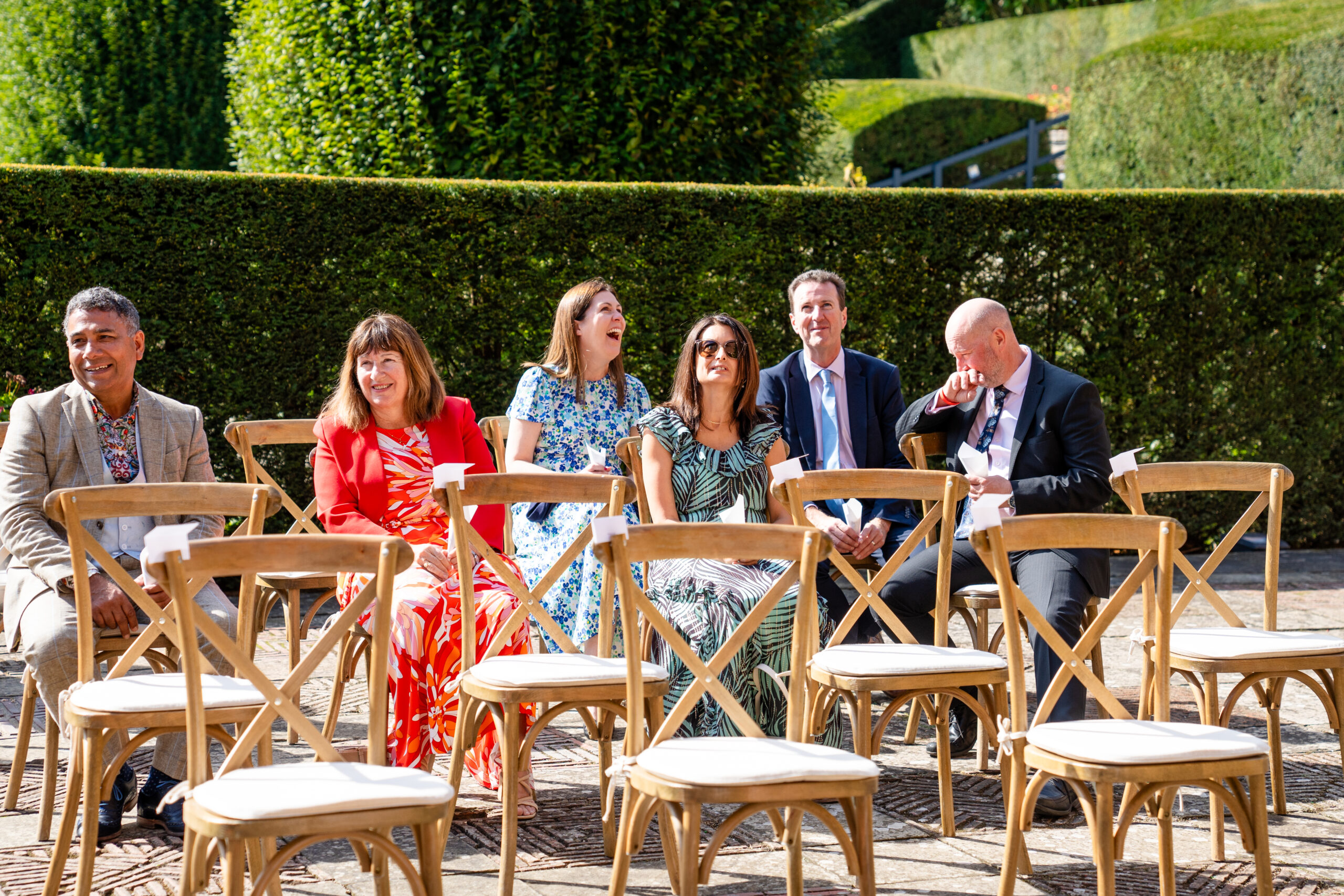 Wedding guests taken by port Lympne wedding photographer 