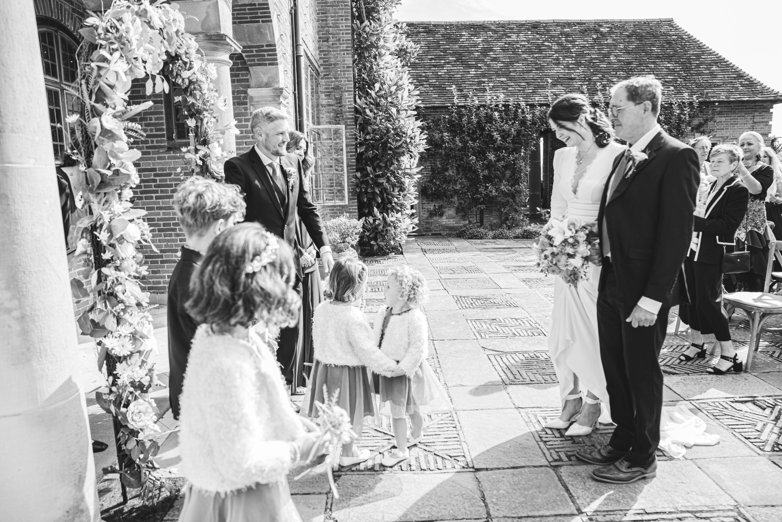 Wedding ceremonytaken by port Lympne wedding photographer 