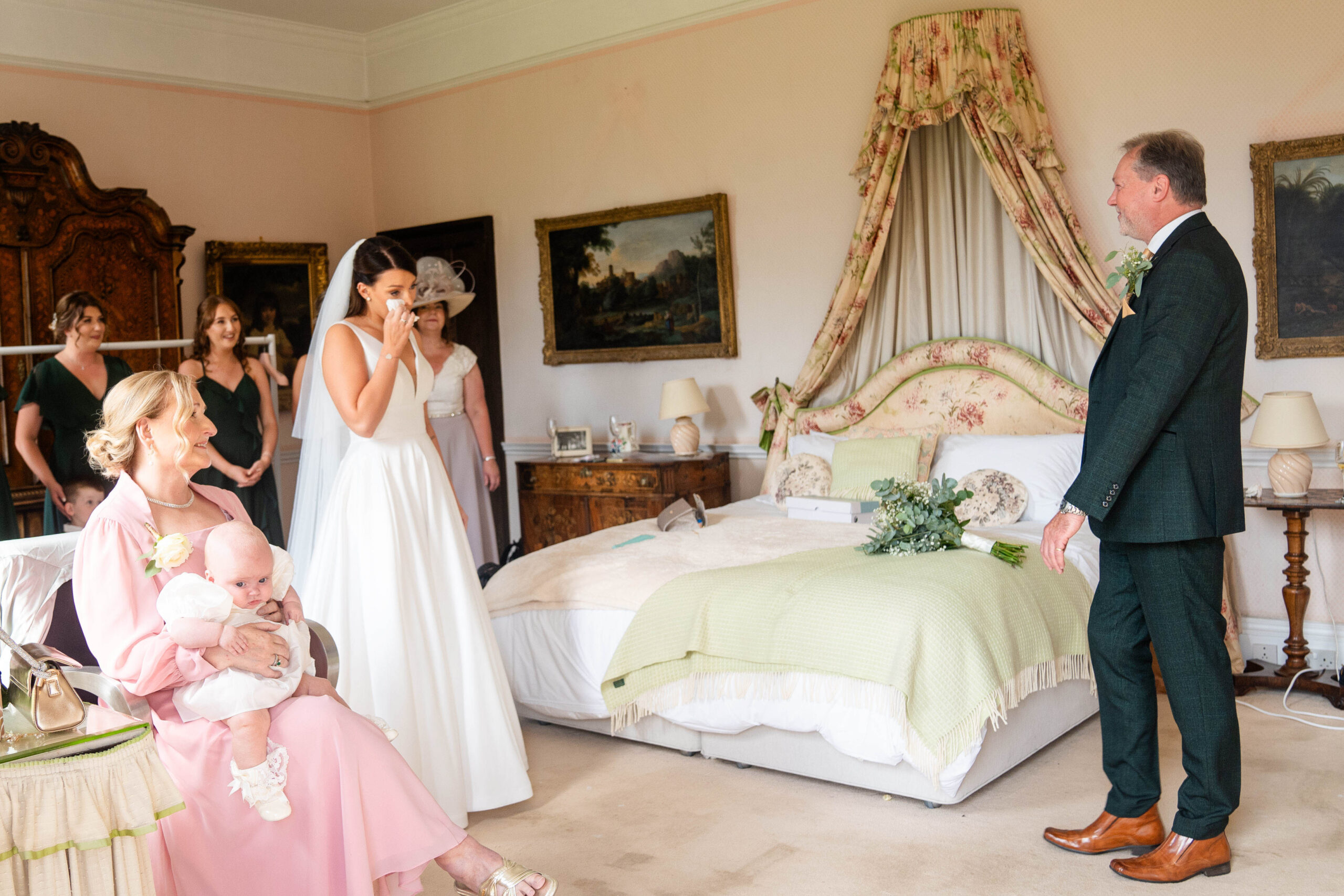 First look captured by Hooton Pagnell Wedding Photographer 