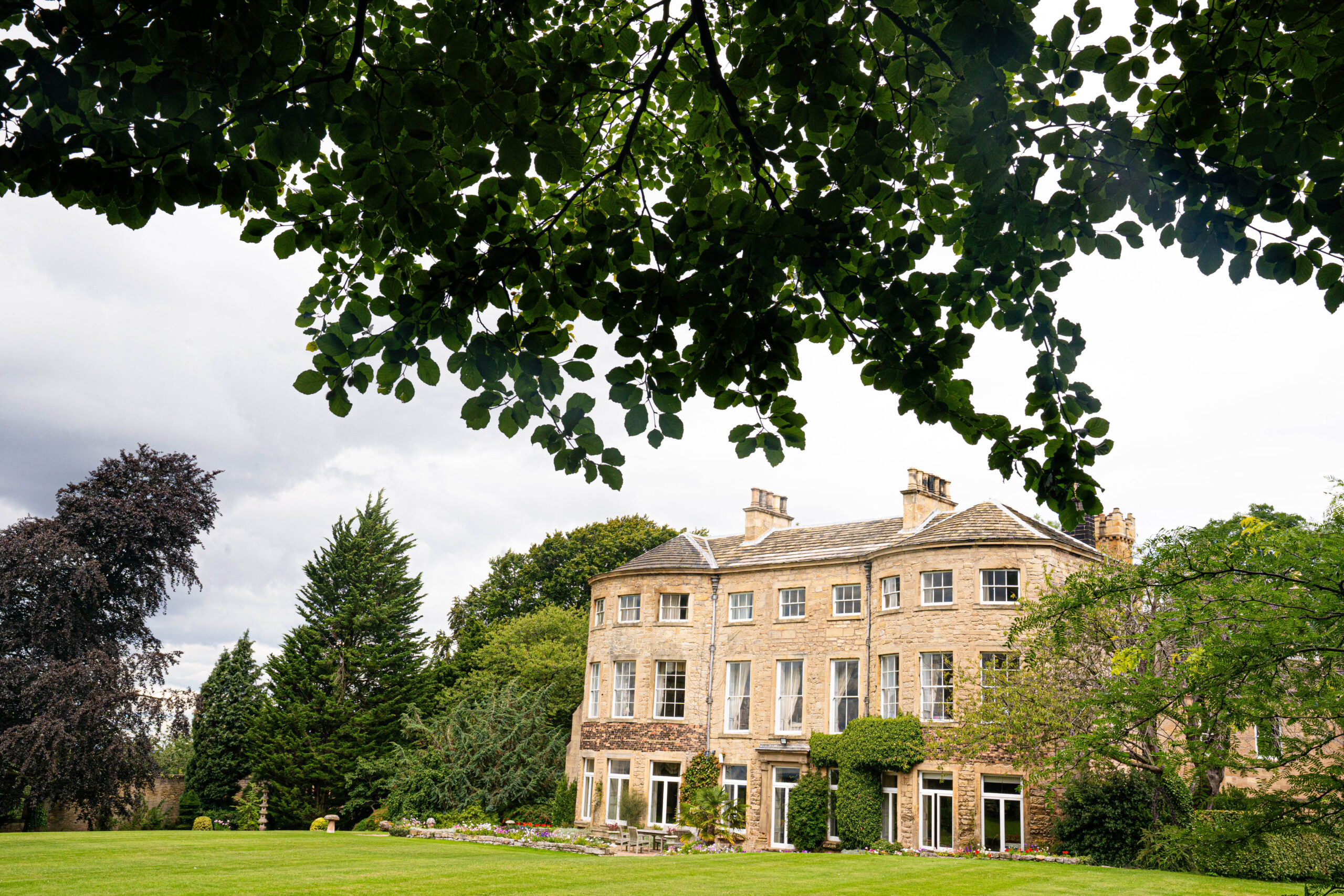 The House from the front captured by Hooton Pagnell Wedding Photographer 