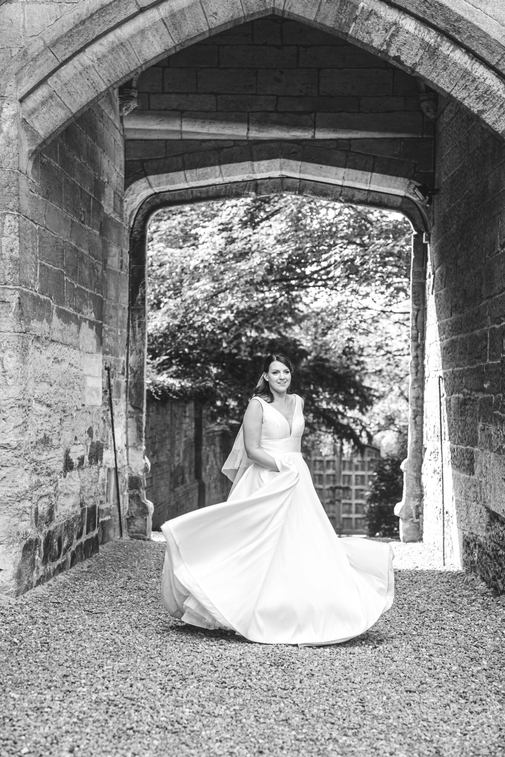 Bride captured by Hooton Pagnell Hall Wedding Photographer 