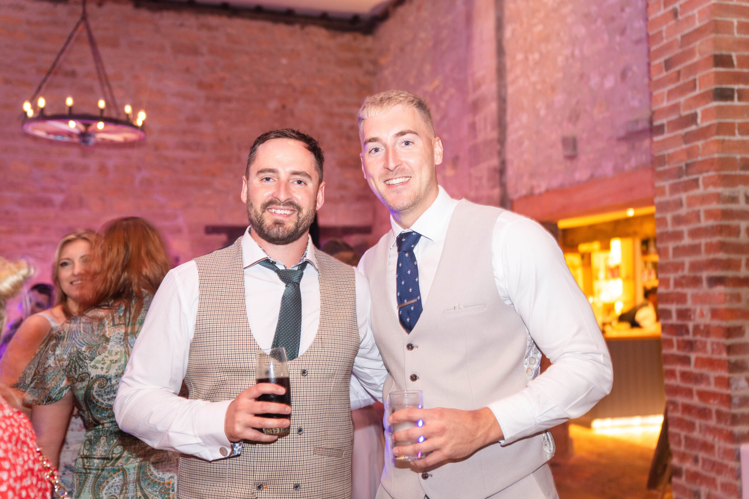 Relaxed party portraits captured by South Yorkshire wedding photographer